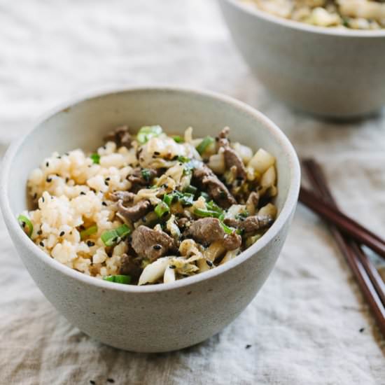 Sirloin and Napa Stir-Fry - Recipe photo by gatheranddine