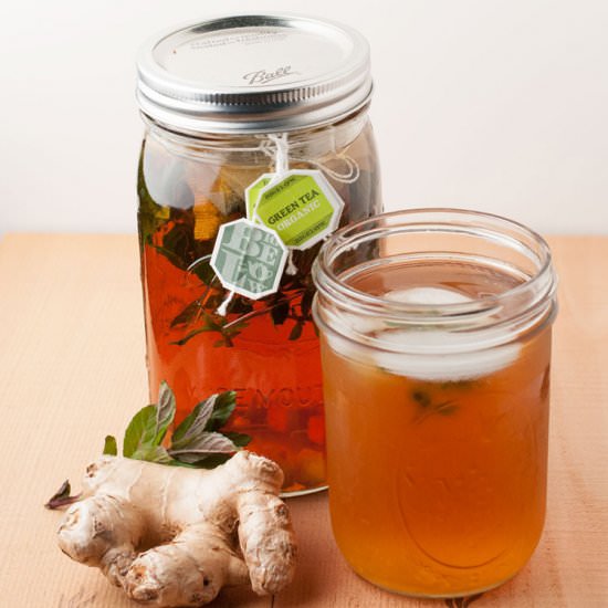 Ginger Mint Sun Tea - Recipe photo by mywifecancook