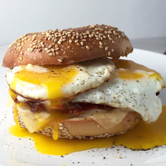 Bacon Lattice, Eggs & Cheddar Break - Recipe photo by theoptimalistkitchen