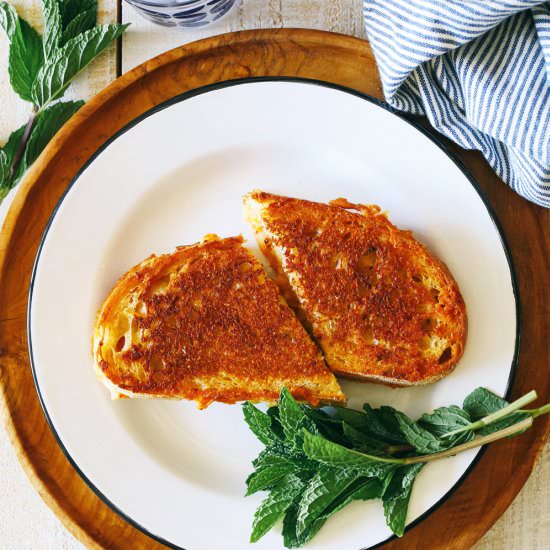 Kimchi Grilled Cheese - Recipe photo by Kitchen Konfidence