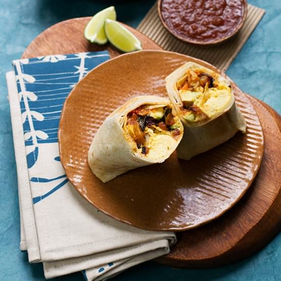 Smoky Vegetarian Breakfast Burrito - Recipe photo by SaltandWind