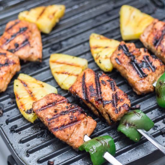 Grilled Salmon Kebabs - Recipe photo by maya kitchenette