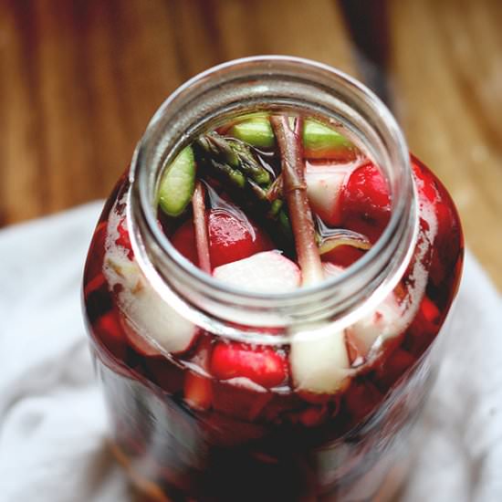 Spring Pickles - Recipe photo by from the land we live on