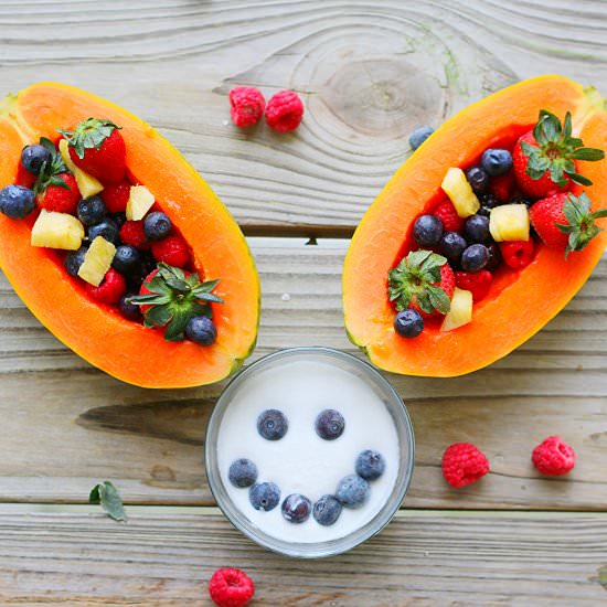 Tropical Fruit and Homemade Cream - Recipe photo by clovesandcaramel