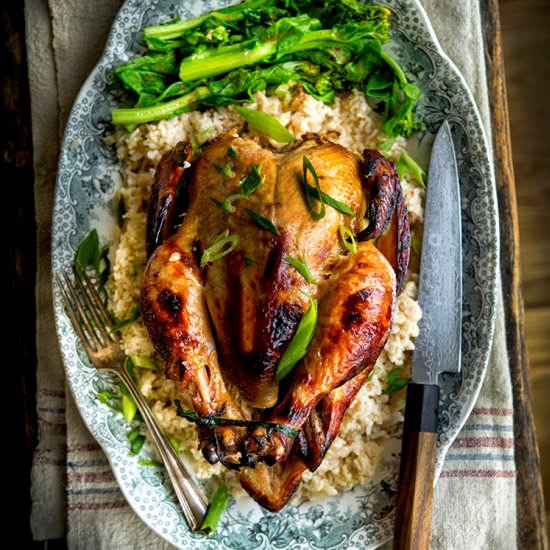 Chinese-Style Spring Roast Chicken - Recipe photo by wild greens
