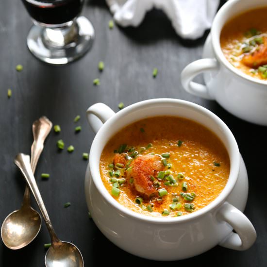 Shrimp Po'Boy Carrot Cajun Soup - Recipe photo by griermountain