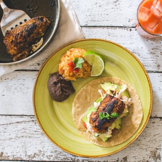 Blackened Cocoa Fish Tacos - Recipe photo by TiffanyBee