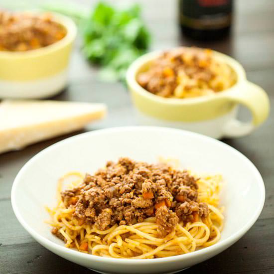 Sweet Potato Spaghetti Bolognese - Recipe photo by laughterandlemonade