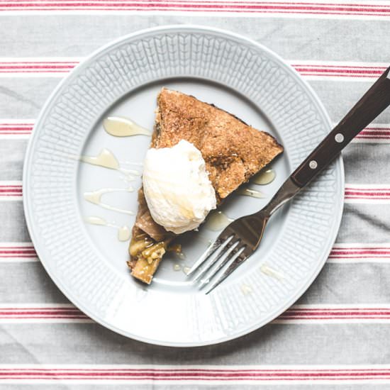 Whole Grain Einkorn Rhubarb Galette - Recipe photo by bakingmagique