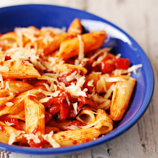 Pasta Peperonata - Recipe photo by Moja Galeria Smaku