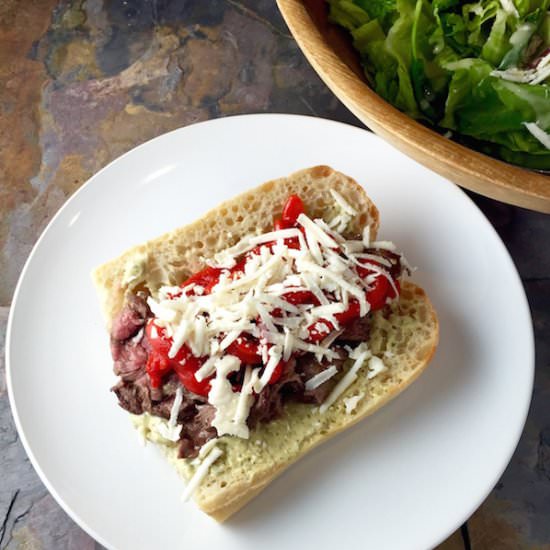 Chimichurri Cheesesteak - Recipe photo by theoptimalistkitchen