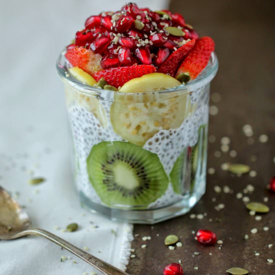 Cinnamon Chia Pudding with Fruit - Recipe photo by umamikitchen
