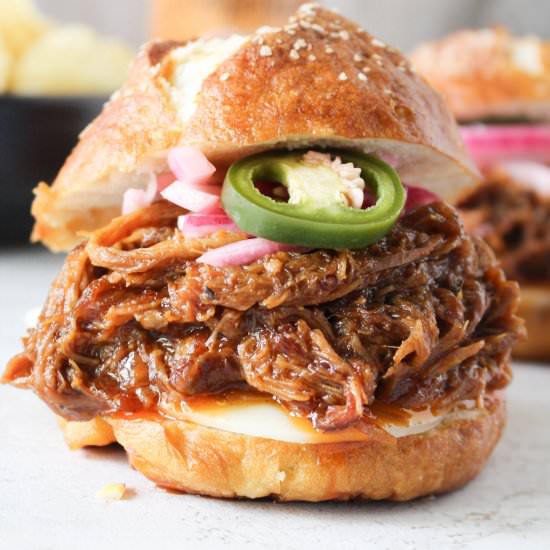 Maple-Bourbon Pulled Pork - Recipe photo by yestoyolks