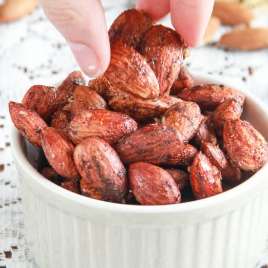 Spiced Almonds - Recipe photo by veggiebalance