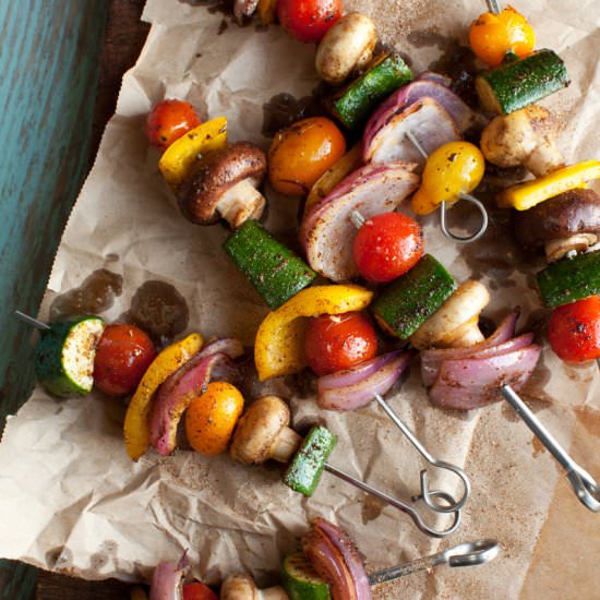 Jamaican Jerk Vegetable Skewers - Recipe photo by RobinRobertson