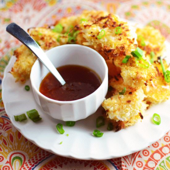 Coconut Shrimp with Apricot Sauce - Recipe photo by simplesweetsavory