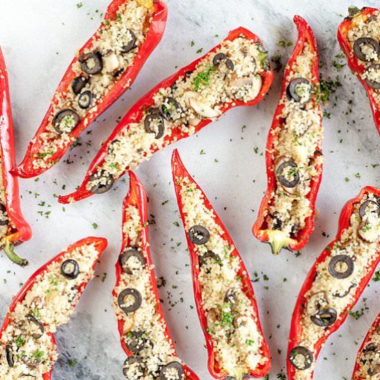 Stuffed Pointed Peppers w/ Couscous - Recipe photo by ohmydish