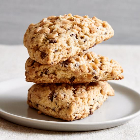 Chocolate Toffee Scones - Recipe photo by I bake he shoots