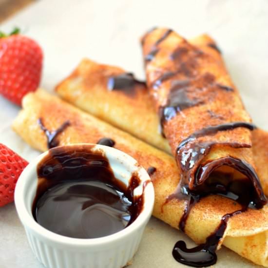 Cinnamon Sugar Dessert Crepes - Recipe photo by Midlife Healthy Living