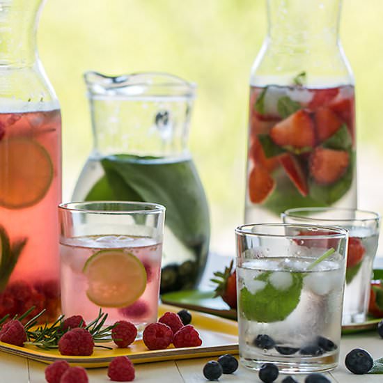 Three Fruit & Herb Flavoured Waters - Recipe photo by strudelandcream