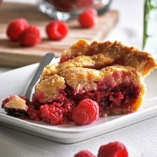 Homemade Fresh Raspberry Pie - Recipe photo by BatterandDough