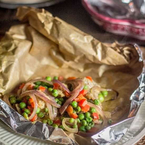 Curried Chicken en Papillote - Recipe photo by SisBoomBlog