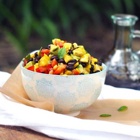 Basil-Lime Mango Avocado Corn Dip - Recipe photo by Mighty Mrs