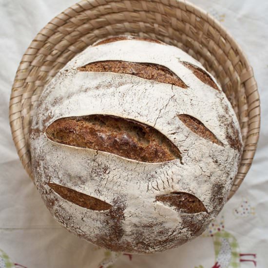 Pumpkin Seed Pesto Sourdough Bread - Recipe photo by mydailysourdoughbread