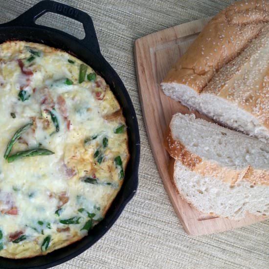 Asparagus & Potato Frittata - Recipe photo by newlywedsurvival