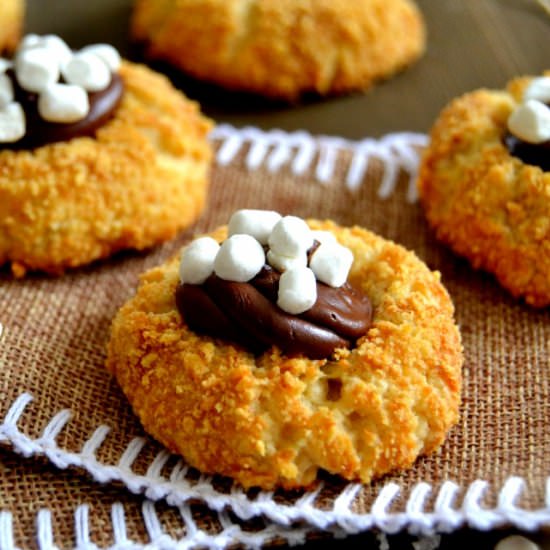 S'mores Thumbprint Cookies - Recipe photo by thedomesticrebel
