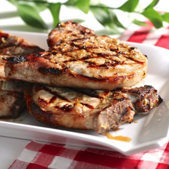 Grilled Lemongrass Pork Chops - Recipe photo by In Good Flavor