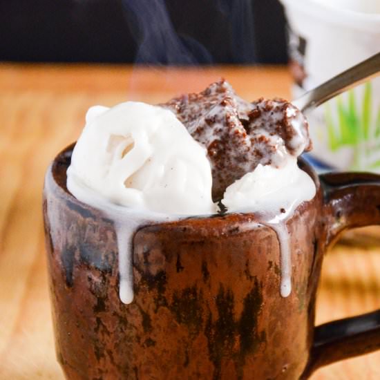 Moist Chocolate Mug Cake - Recipe photo by The Vanilla Plum