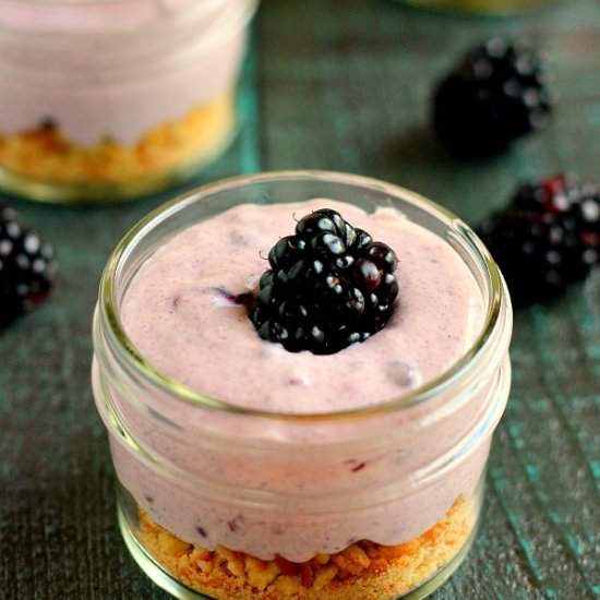 No-Bake Blackberry Cheesecake - Recipe photo by pumpkinnspice