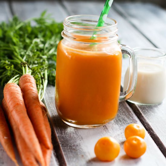 Orange Carrot Coconut Smoothie - Recipe photo by Cotter Crunch