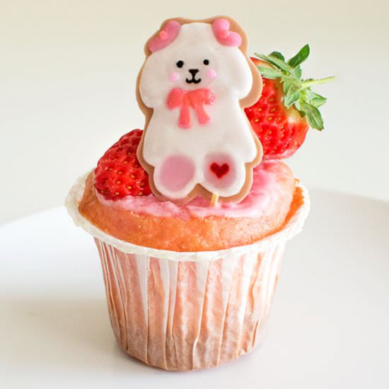 Bunny-bear cupcakes - Recipe photo by ionlyeatcutethings