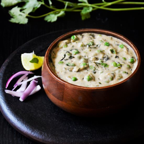 Methi Matar Malai - Recipe photo by Binjals VEG Kitchen