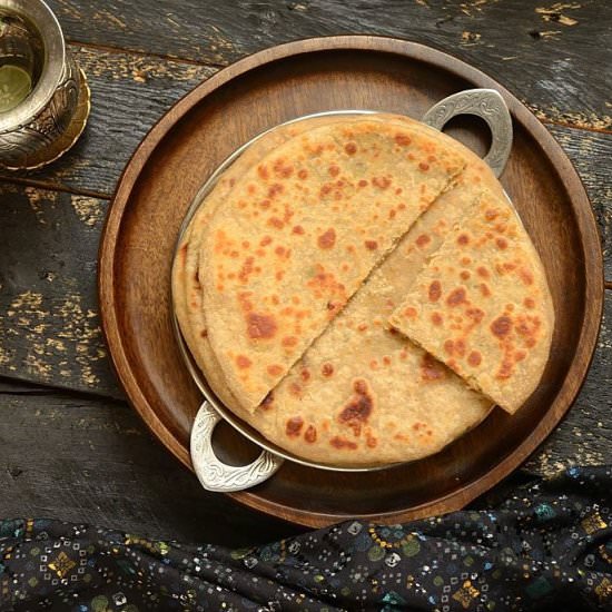 Brussels Sprouts Stuffed Paratha - Recipe photo by currytrail