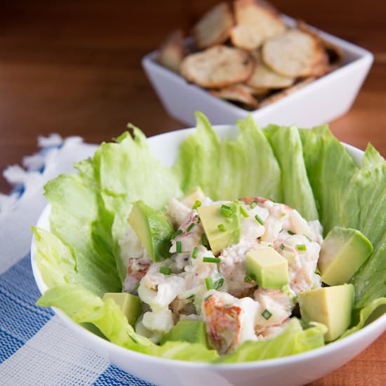 Lobster Salad with Taro Chips - Recipe photo by PaleoLeap