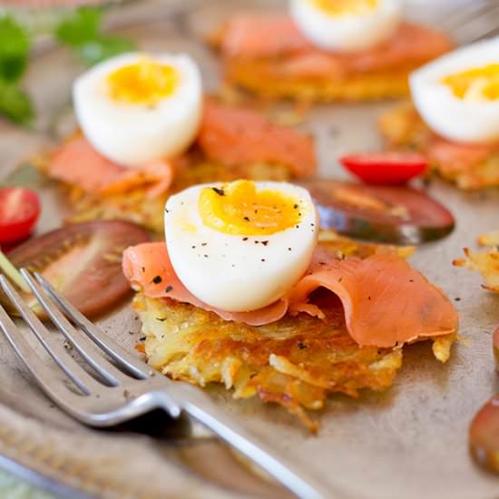 Potato Rosti, Smoked Salmon & Egg - Recipe photo by Aninas Recipes