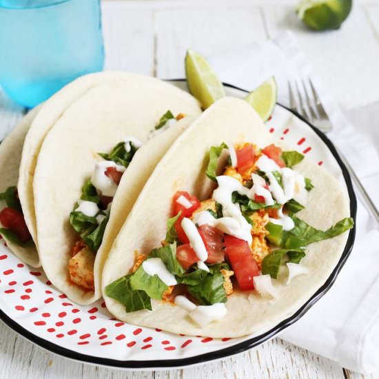 Easy Sofritas Tacos - Recipe photo by abeautifulmessblog