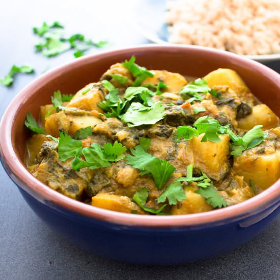Potato, Spinach and Garlic Curry - Recipe photo by JENNIFERMEDHURST