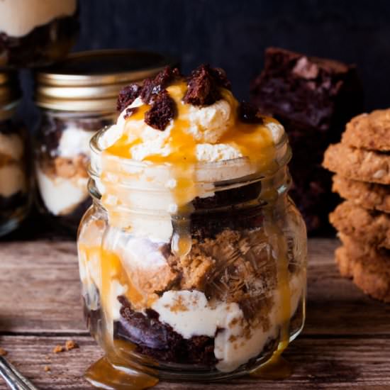Chocolate Brownie Parfait - Recipe photo by KitchenSanctuary
