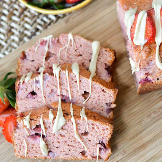 Strawberry Cashew Protein Bread - Recipe photo by Our Wholesome Ways