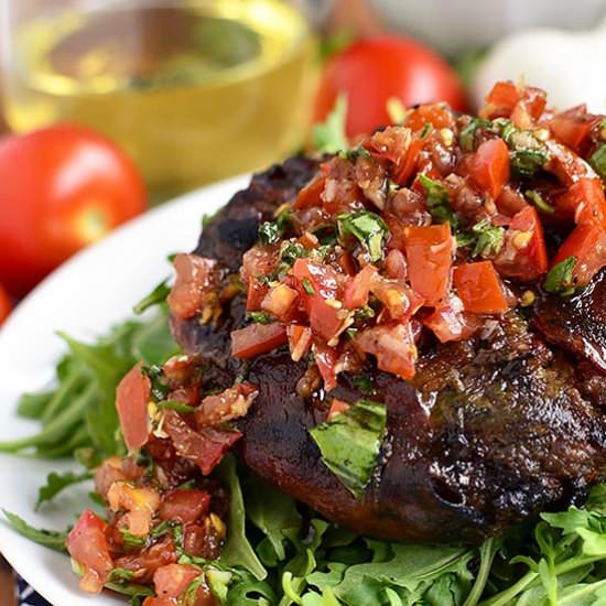 Prosciutto Wrapped Mediterranean Lamb Burgers - Recipe photo by iowagirleats