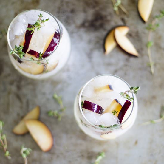 Plum and Thyme Prosecco Smash - Recipe photo by My Diary of Us