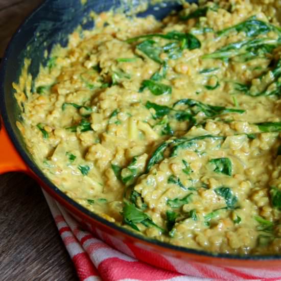Lentil Spinach Coconut Curry - Recipe photo by emmaslittlekitchen