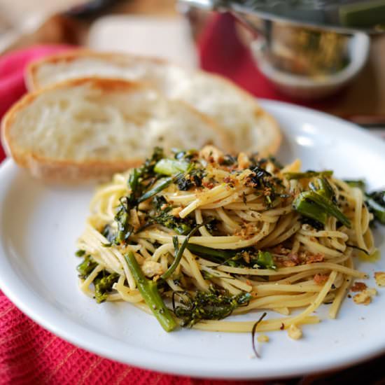 Chitarra with Broccolini and Lemon - Recipe photo by amykelinda