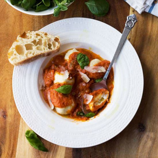 Ricotta Gnudi with Tomato Sauce - Recipe photo by scrummy2610