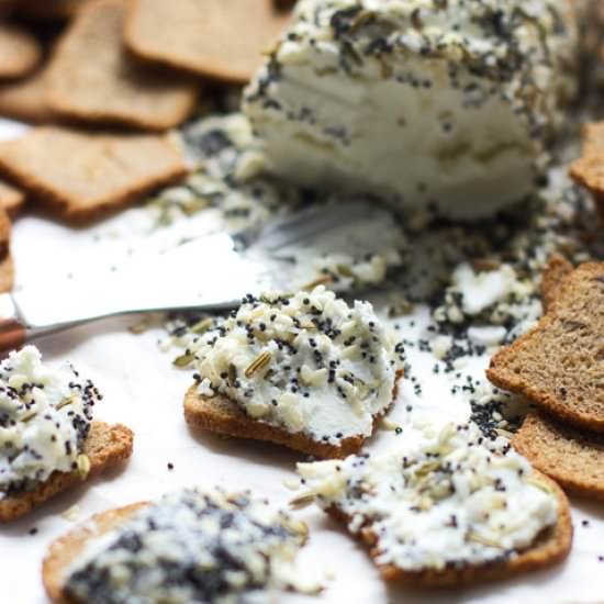 Everything Bagel Goat Cheese - Recipe photo by cookingforkeeps