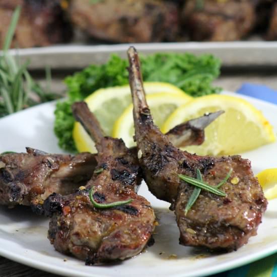 Grilled Lamb Chops - Recipe photo by Virtually Yours